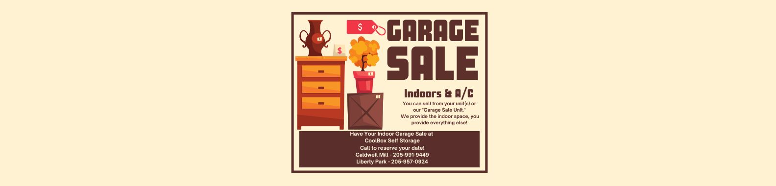 Hold Your Garage Sale At CoolBox